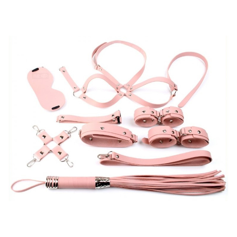 Generique Coffret Bondage SM Obedience 10 Pièces Rose